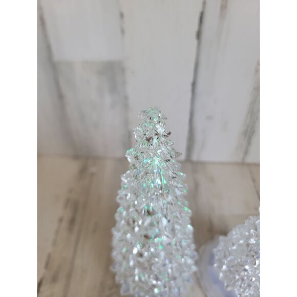 Clear acrylic tree color changing set Xmas home decor set figure - Picture 4 of 8